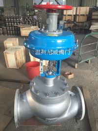 氣動帶手動大口徑調節閥